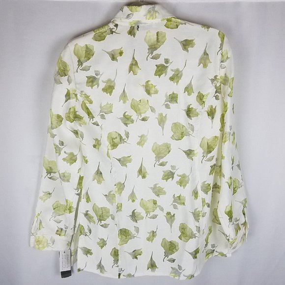 ConradC Collection blouse white w/sheer‎ burnouts 6 - Picture 2 of 8